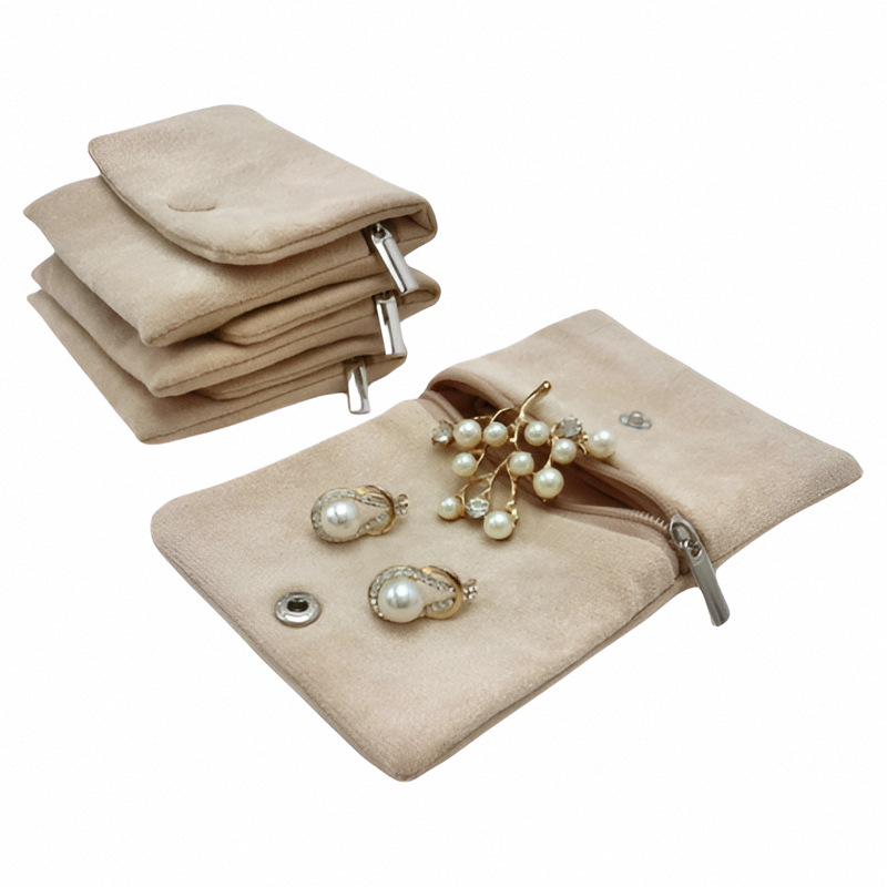 Velvet Jewellery Pouch Snap Zi - Women Accessories Display 评论和价格