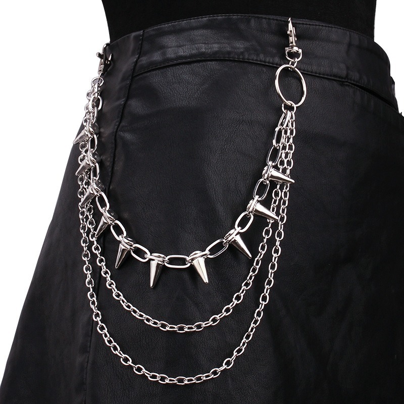 Hip Hop Punk Rock Metal Pants  - Wallet Chain Bag 评论和价格