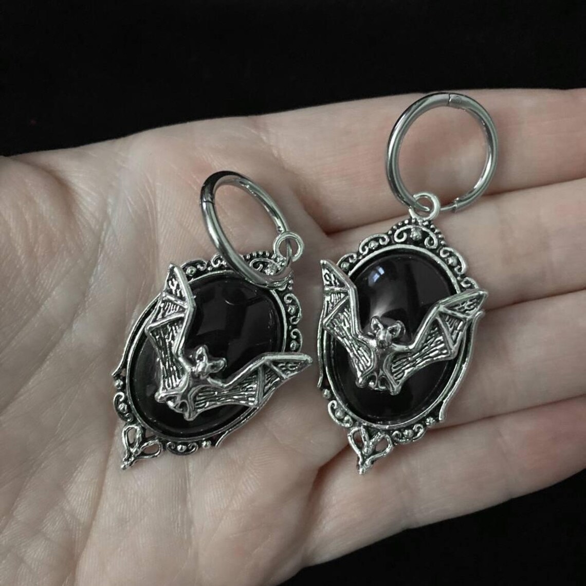 Vampire bat earrings,Gothic je - Women'S Vampire Accessories 评论和价格