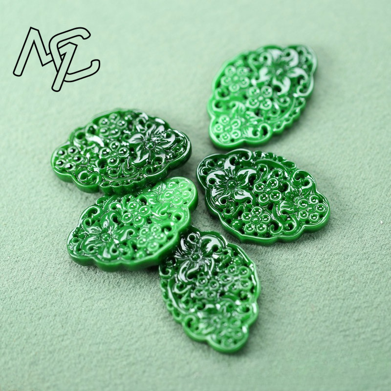 2pcs DIY Natural Dry Green Eme - Women Accessories Jewelry 评论和价格