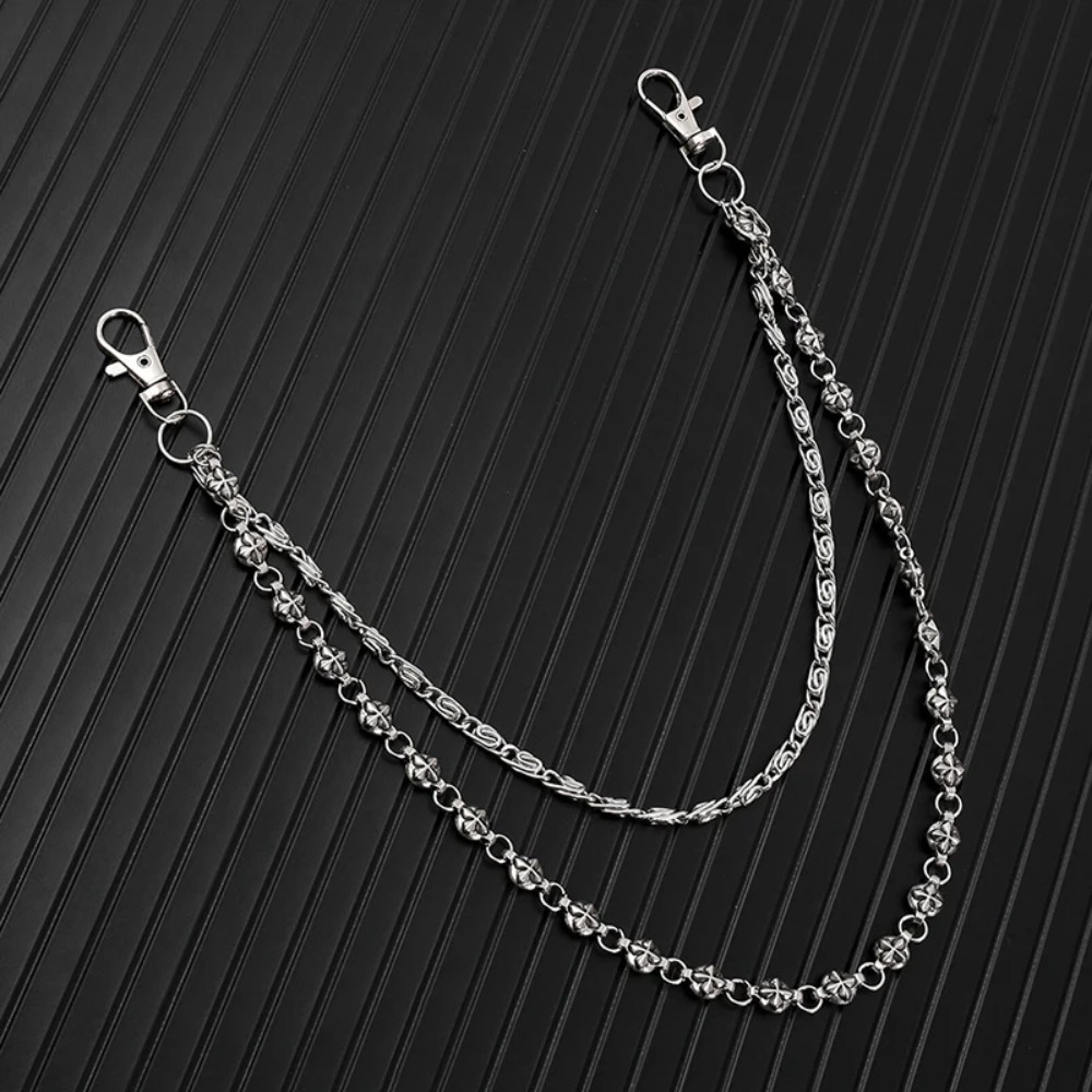 NEWTrendy Hip Hop Double Layer - Women'S Jeans Accessories Chain 评论和价格