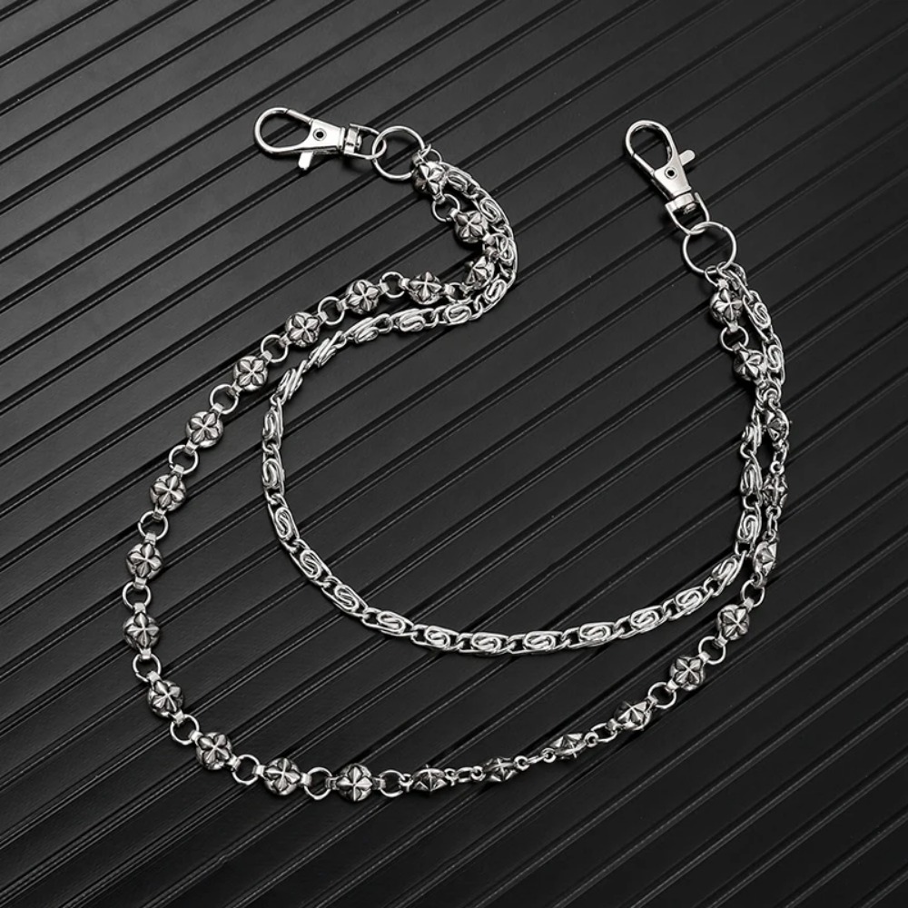 NEWTrendy Hip Hop Double Layer - Women'S Jeans Accessories Chain 评论和价格