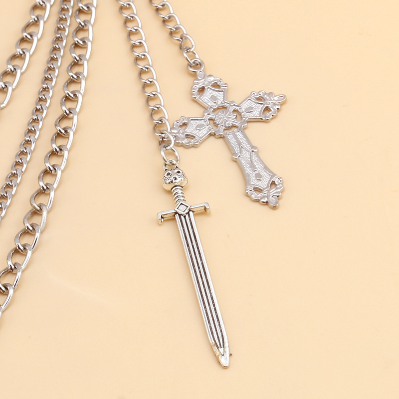 Hip Hop Skull Cross Pants Wais - Women'S Jeans Accessories Chain 评论和价格