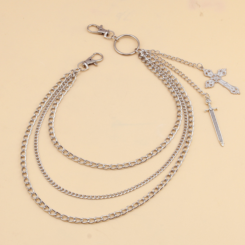 Hip Hop Skull Cross Pants Wais - Women'S Jeans Accessories Chain 评论和价格