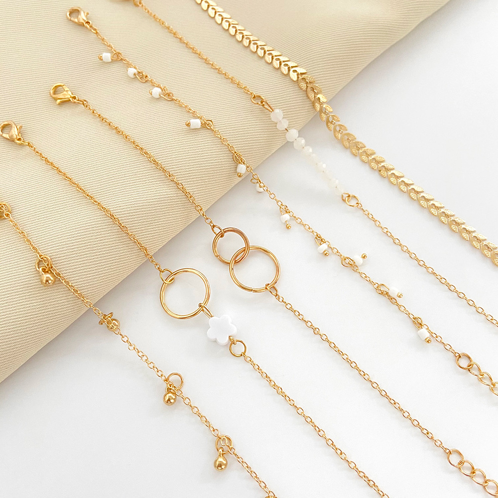 6 Piece Set Gold color Geometr - Resin Bangle Bracelet 评论和价格