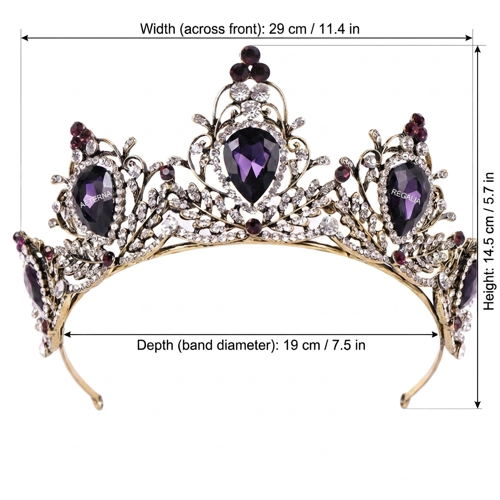 Crown Headpiece Lightweight Ba - Women Accessories Jewelry 评论和价格