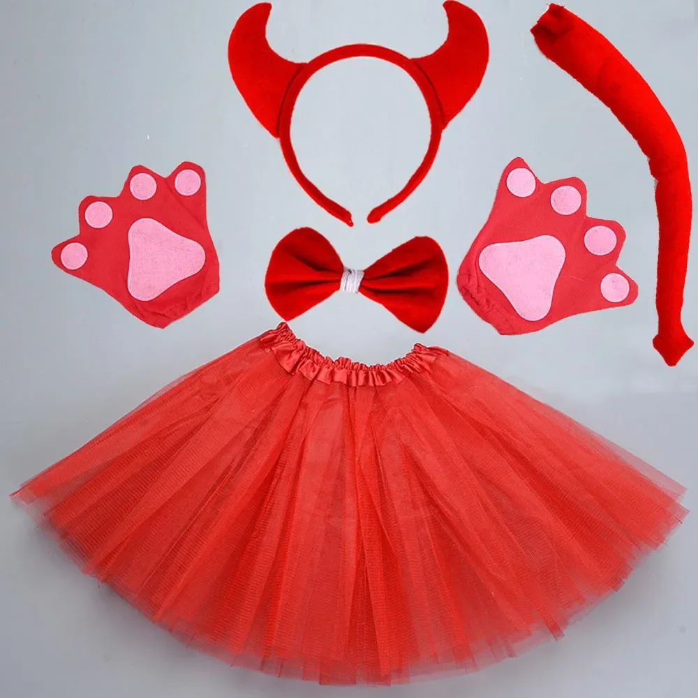 Women Girls Animal Demon Devil - Women'S Red Accessories 评论和价格