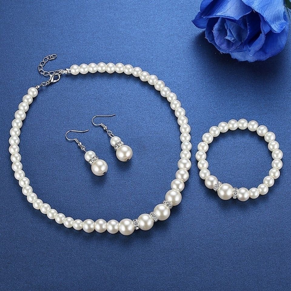 Pearl jewelry set Women's neck - Resin Bangle Bracelet 评论和价格
