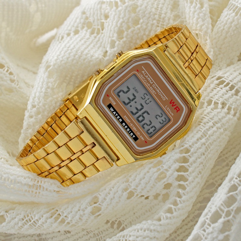 Luxury F91W Steel Strap Watche - Women Accessories Display 评论和价格