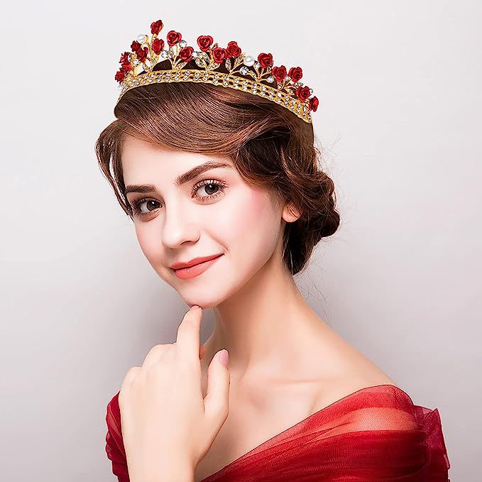 Baroque Ceramic Bridal Crown R - Women Accessories Jewelry 评论和价格