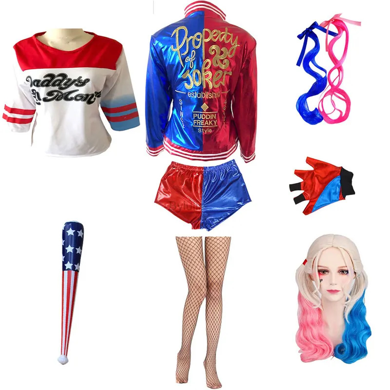 Anime Cosplay Girls Women Quin - Women'S Harley Quinn Accessories 评论和价格