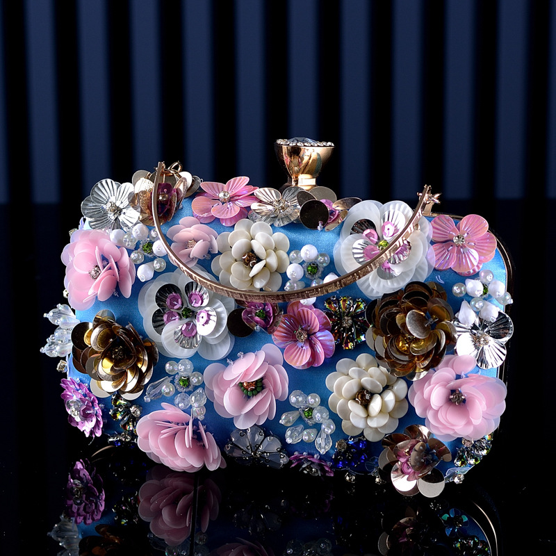 Fashion Women Bags Flower Diam - Wallet Chain Bag 评论和价格