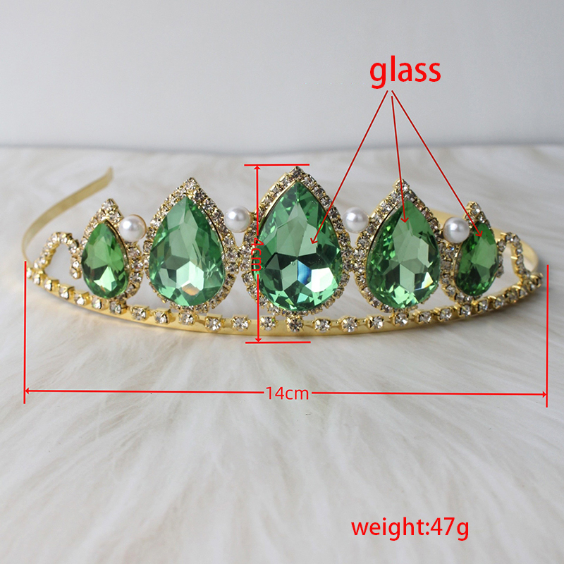 Green Water Drop Rhinestone Cr - Women Accessories Jewelry 评论和价格