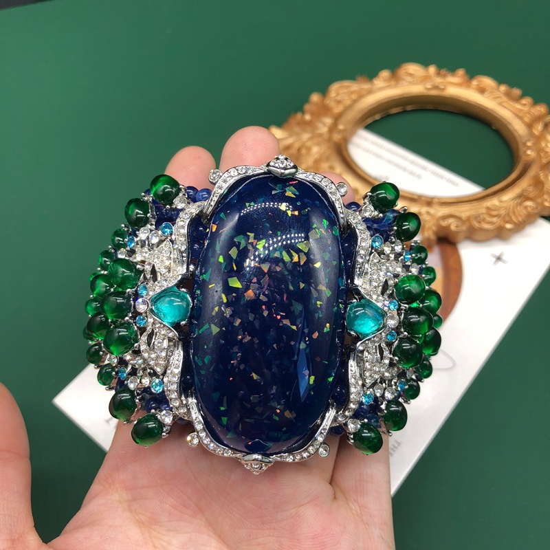 Luxury Vintage Chunky Beaded B - Resin Bangle Bracelet 评论和价格